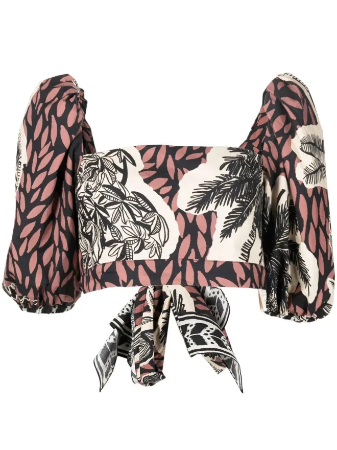 Johanna Ortiz Johanna Ortiz グラフィックプリント パフスリーブ ブラウスの商品画像