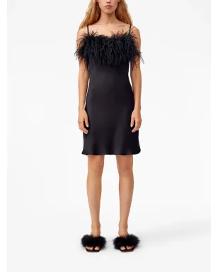 Sleeper Boheme feather-trim minidress - サムネイル2