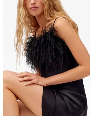 Sleeper Boheme feather-trim minidress - サムネイル4