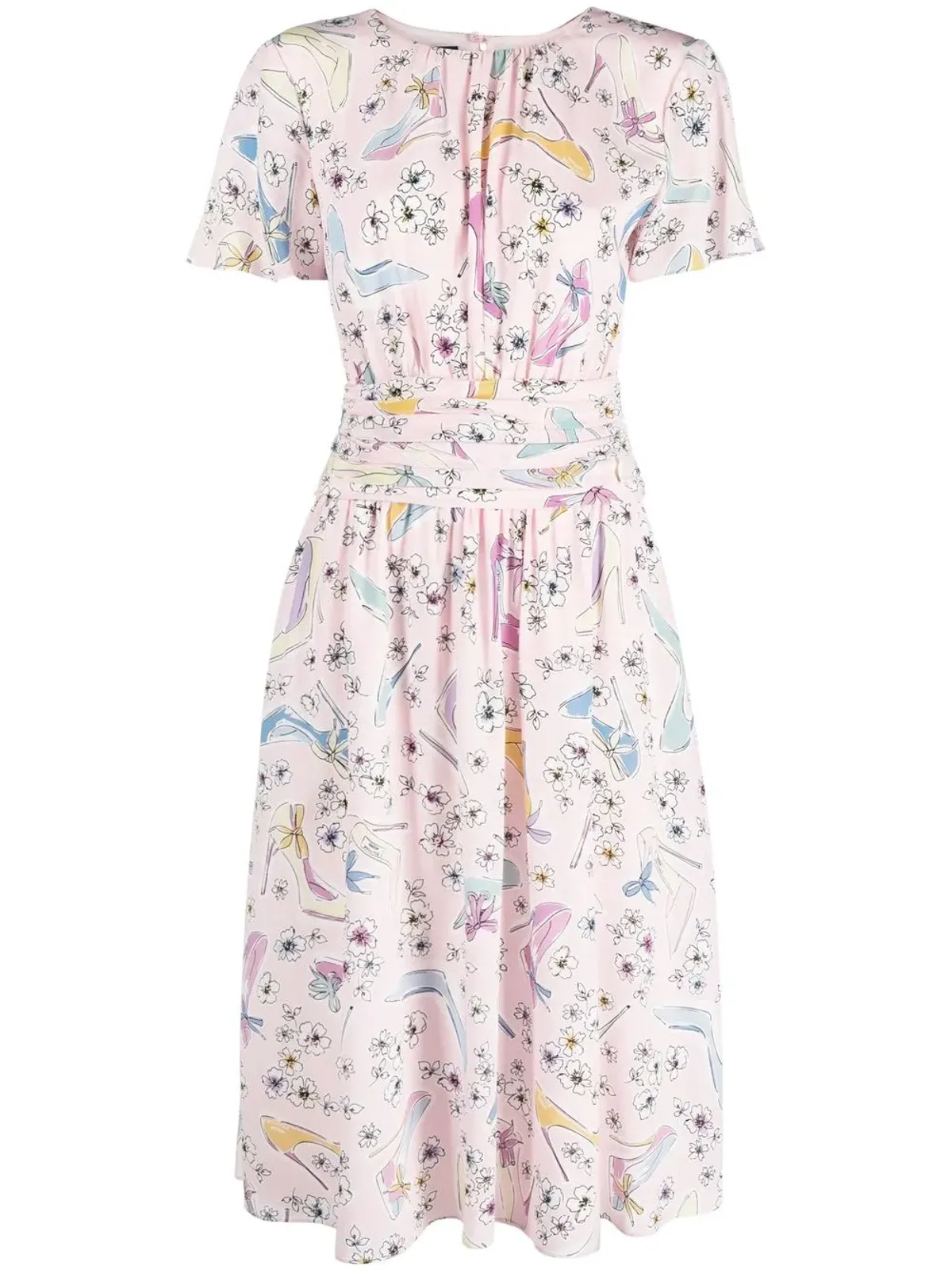 Boutique Moschino グラフィックプリント ドレス ピンク - 画像1