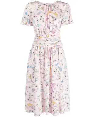 Boutique Moschino グラフィックプリント ドレス ピンク - サムネイル1