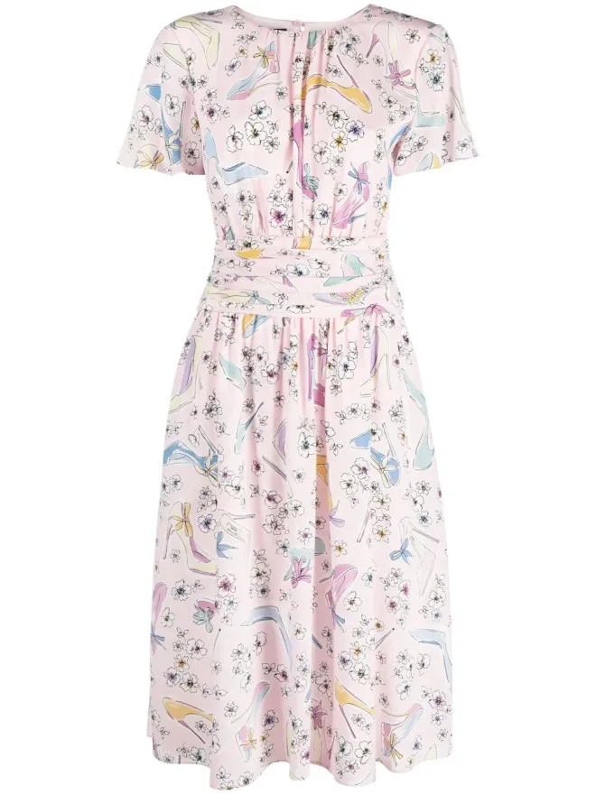 Boutique Moschino Boutique Moschino グラフィックプリント ドレス ピンクの商品画像
