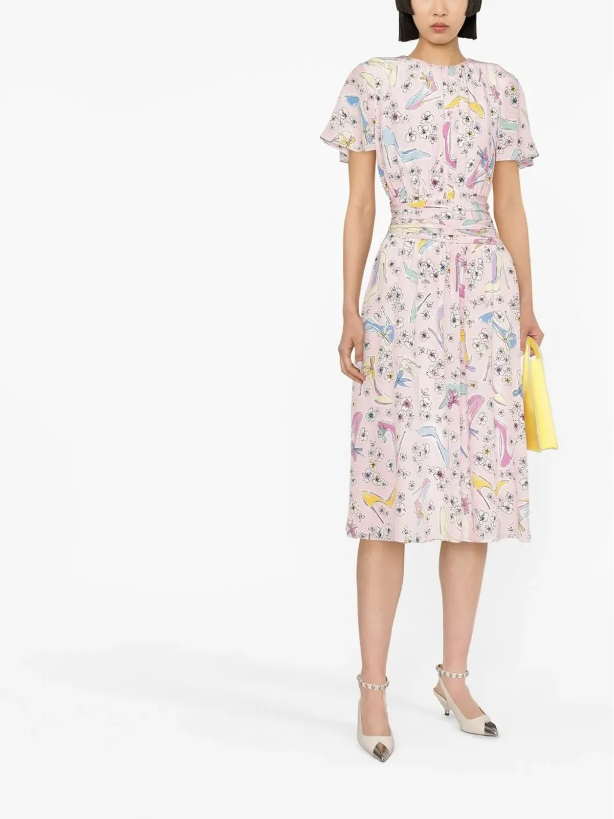 Boutique Moschino グラフィックプリント ドレス ピンク - 画像2