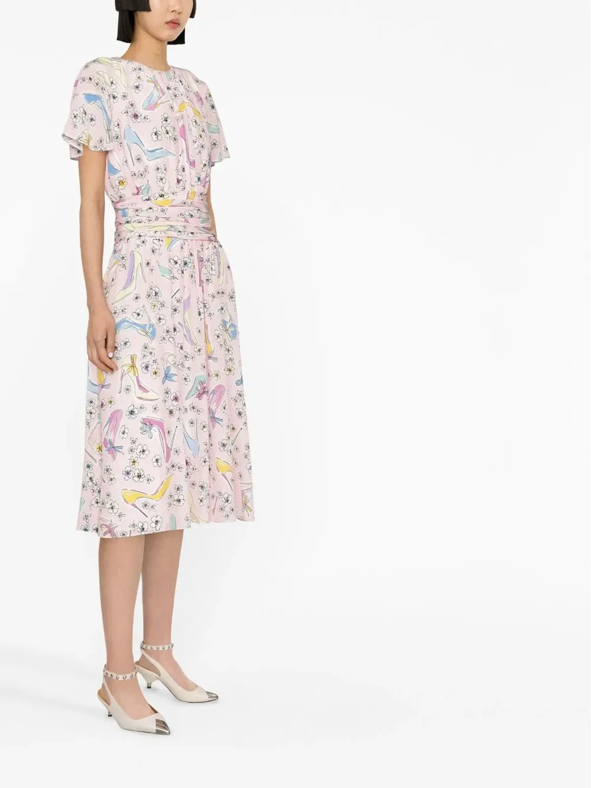 Boutique Moschino グラフィックプリント ドレス ピンク - 画像3
