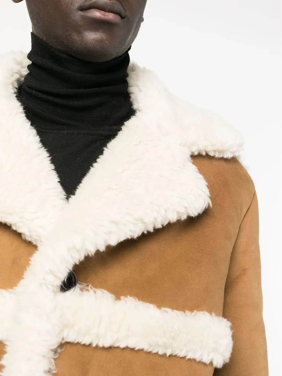 sacai フェイクシアリング シングルブレストコート - 画像5