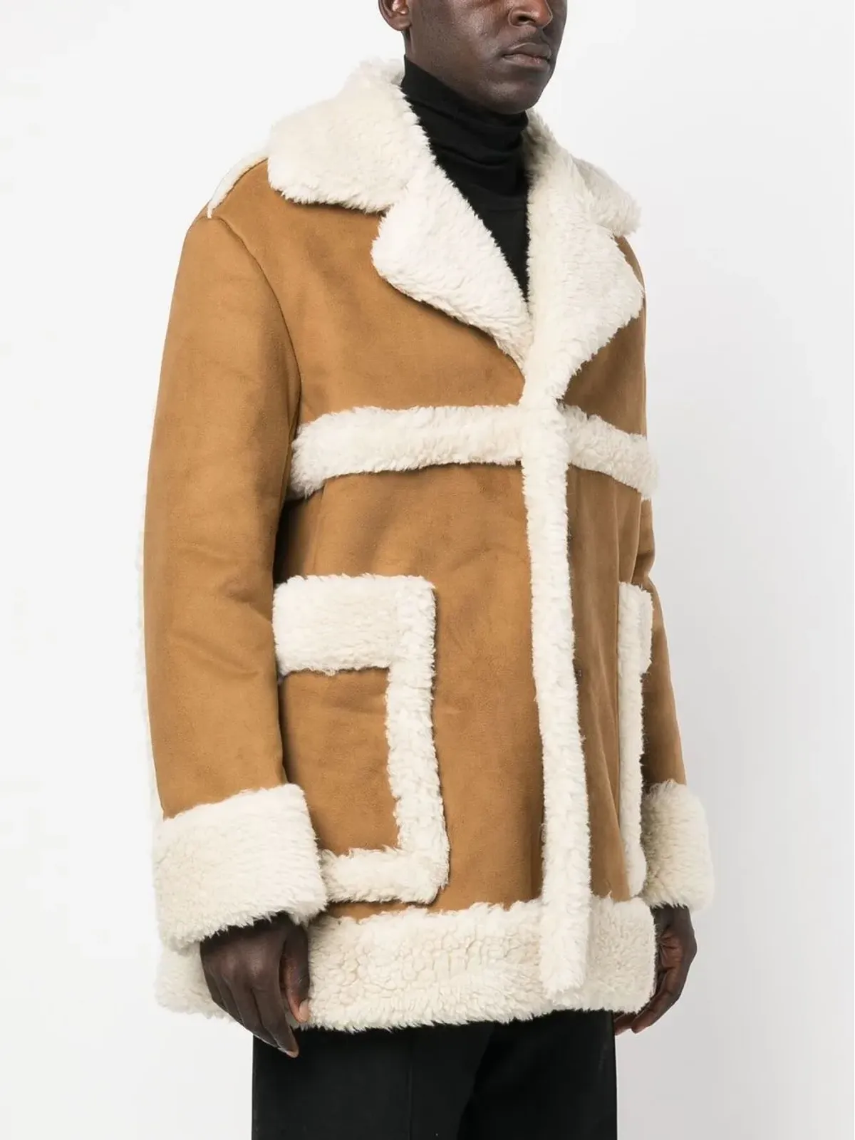 sacai フェイクシアリング シングルブレストコート - 画像3