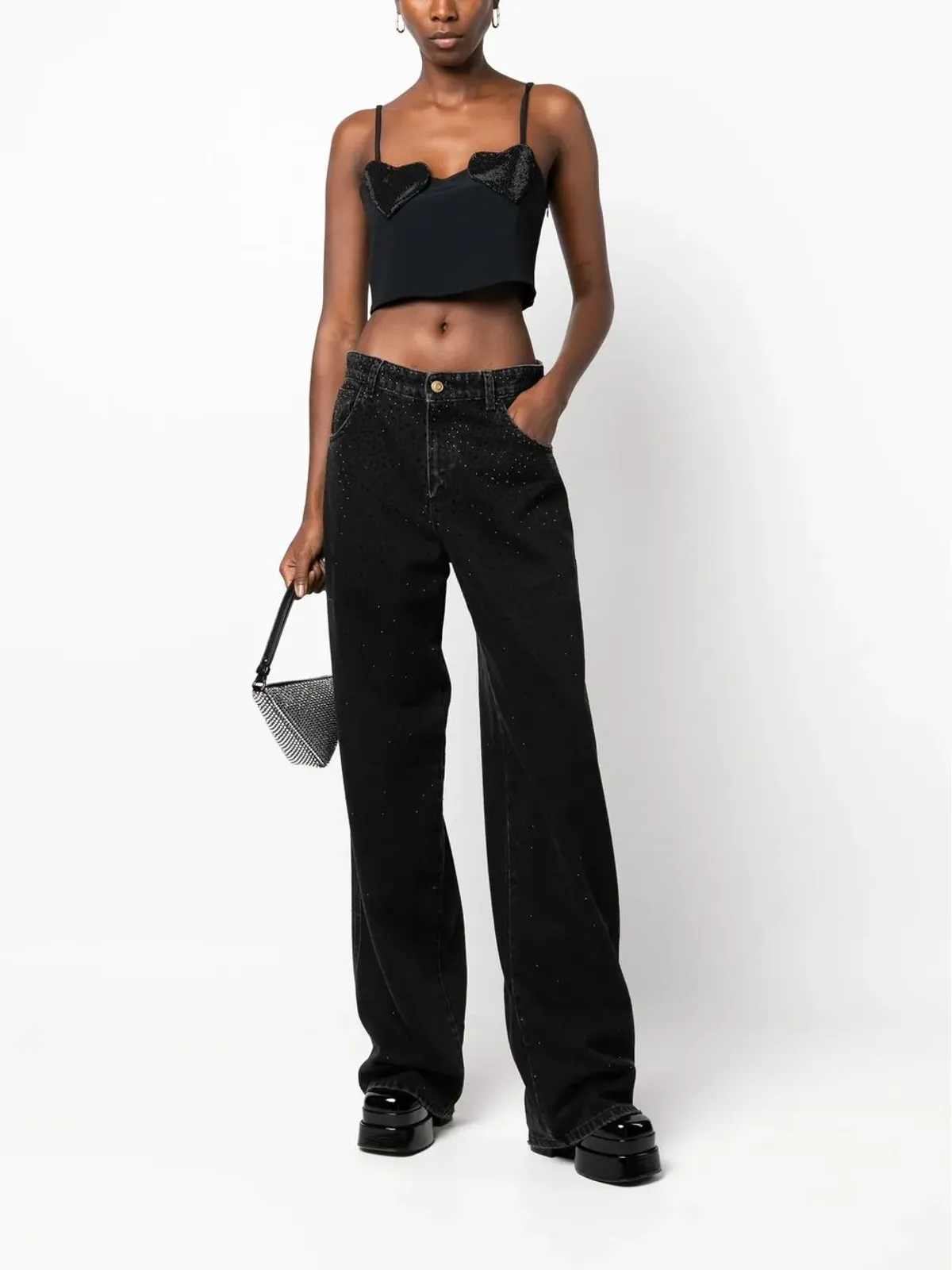 Blumarine ハートパッチ クロップトップ - 画像2