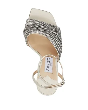 Jimmy Choo Naria クリスタルメッシュサンダル - サムネイル4