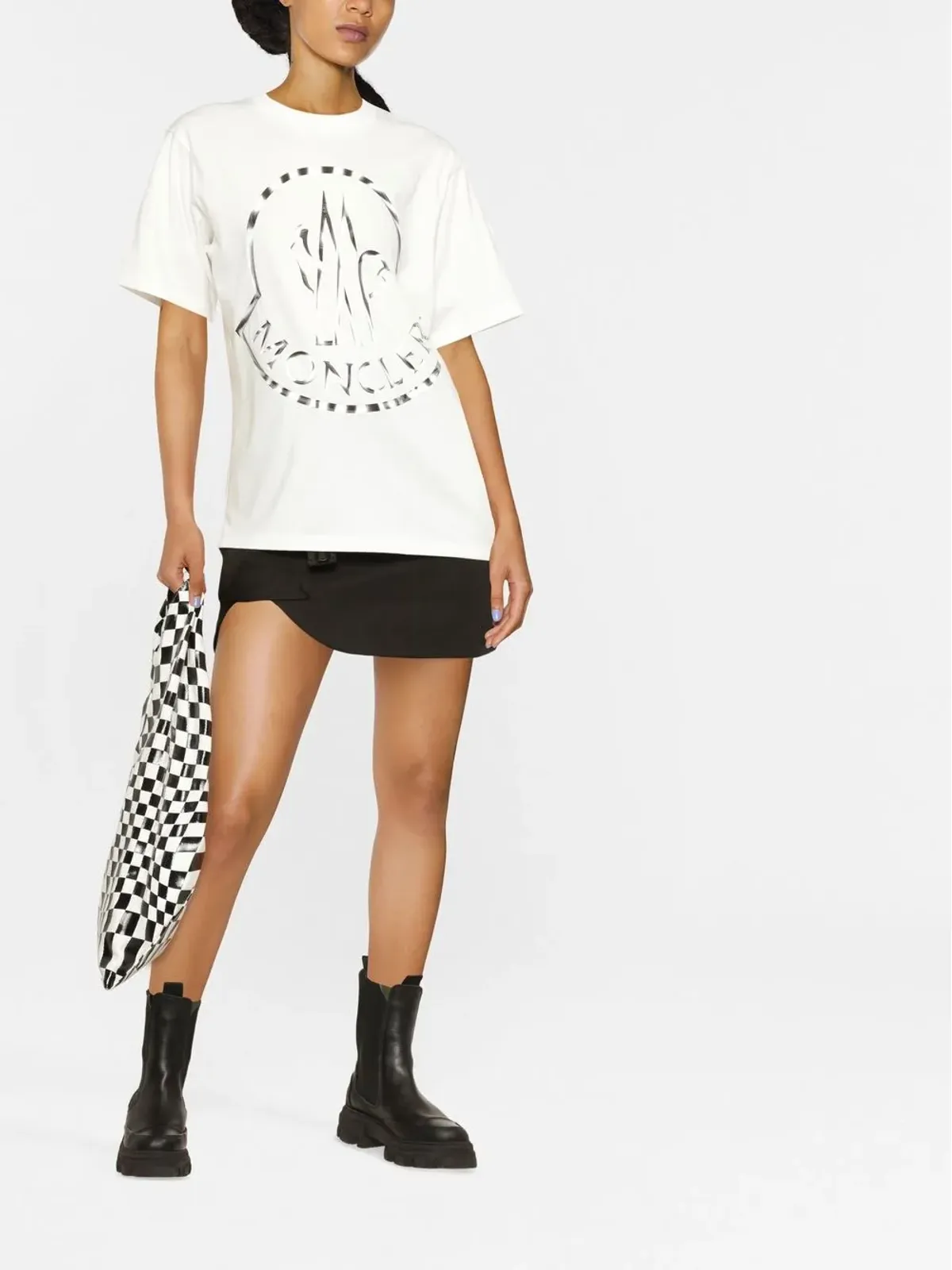 Moncler ビコロール ロゴプリント Tシャツ - ホワイト - 画像2