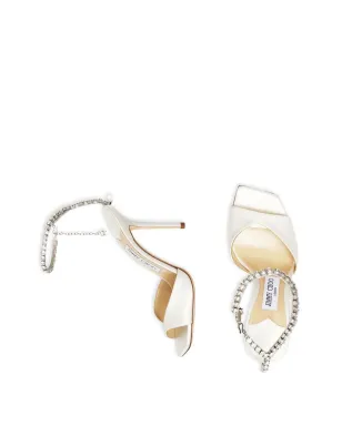 Jimmy Choo Saeda crystal-strap sandals - White - サムネイル4