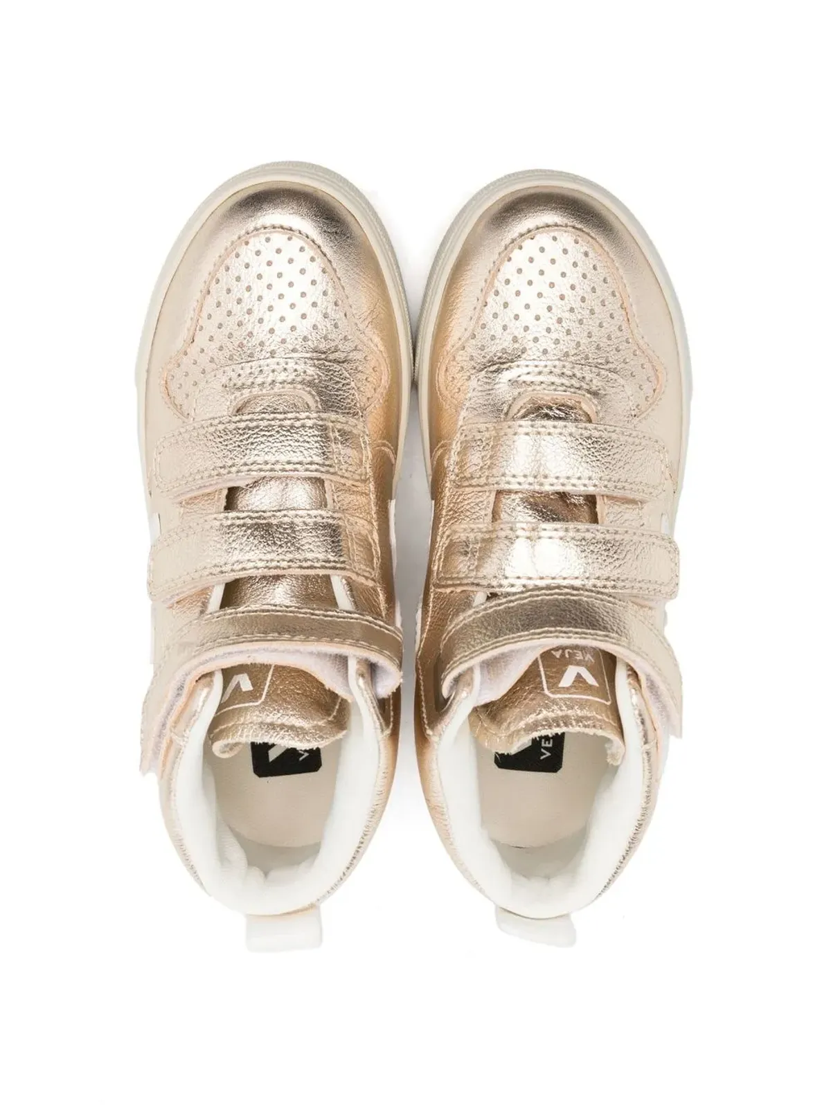 VEJA Kids メタリック ハイカットスニーカー - イエロー - 画像3