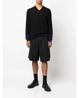 Comme Des Garçons Shirt Vネック長袖ニットジャンパー - サムネイル2