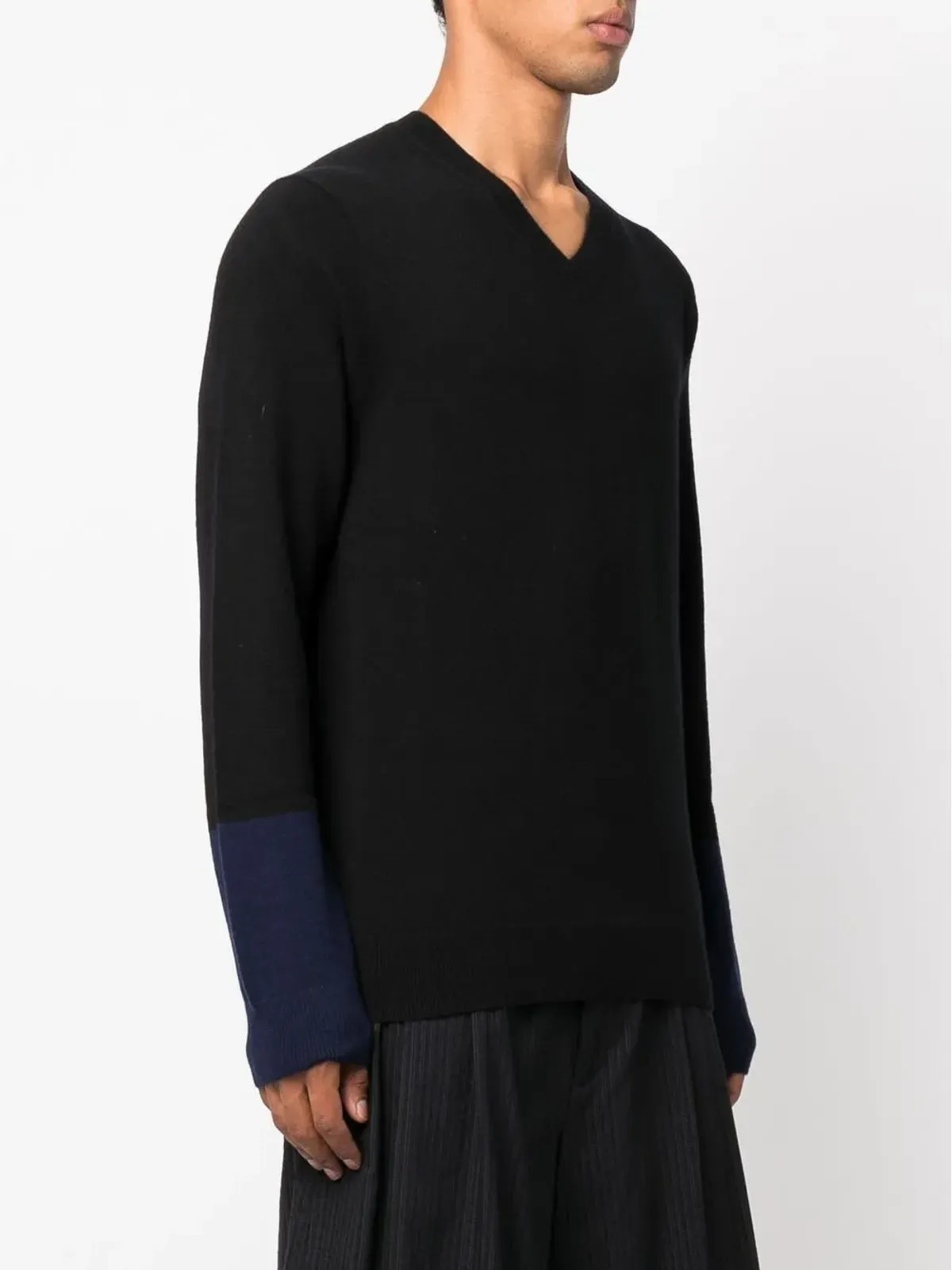 Comme Des Garçons Shirt Vネック長袖ニットジャンパー - 画像3