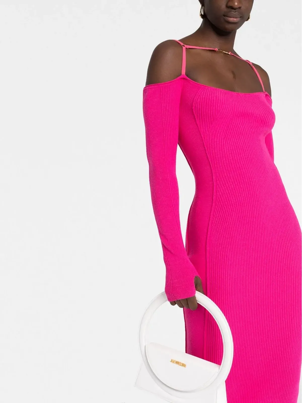 Jacquemus La Robe Sierra リブ編みミディドレス - 画像5