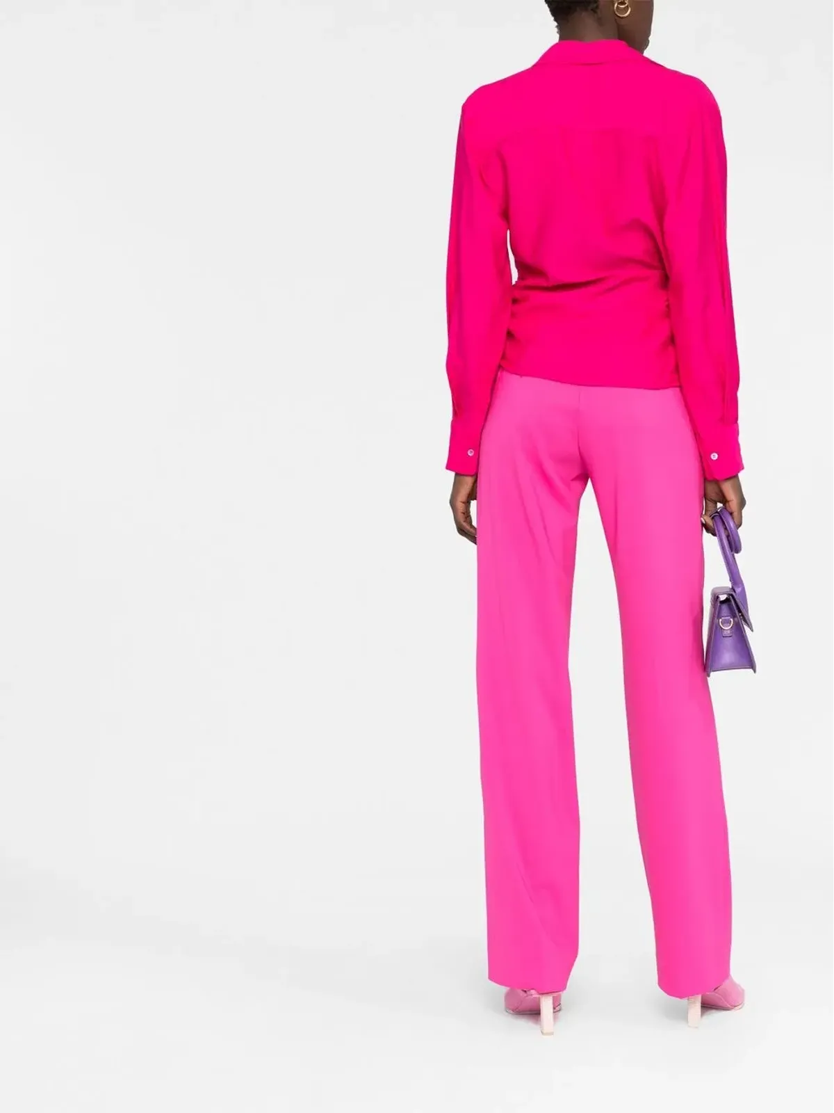 Jacquemus ノットディテール長袖シャツ - ピンク - 画像4