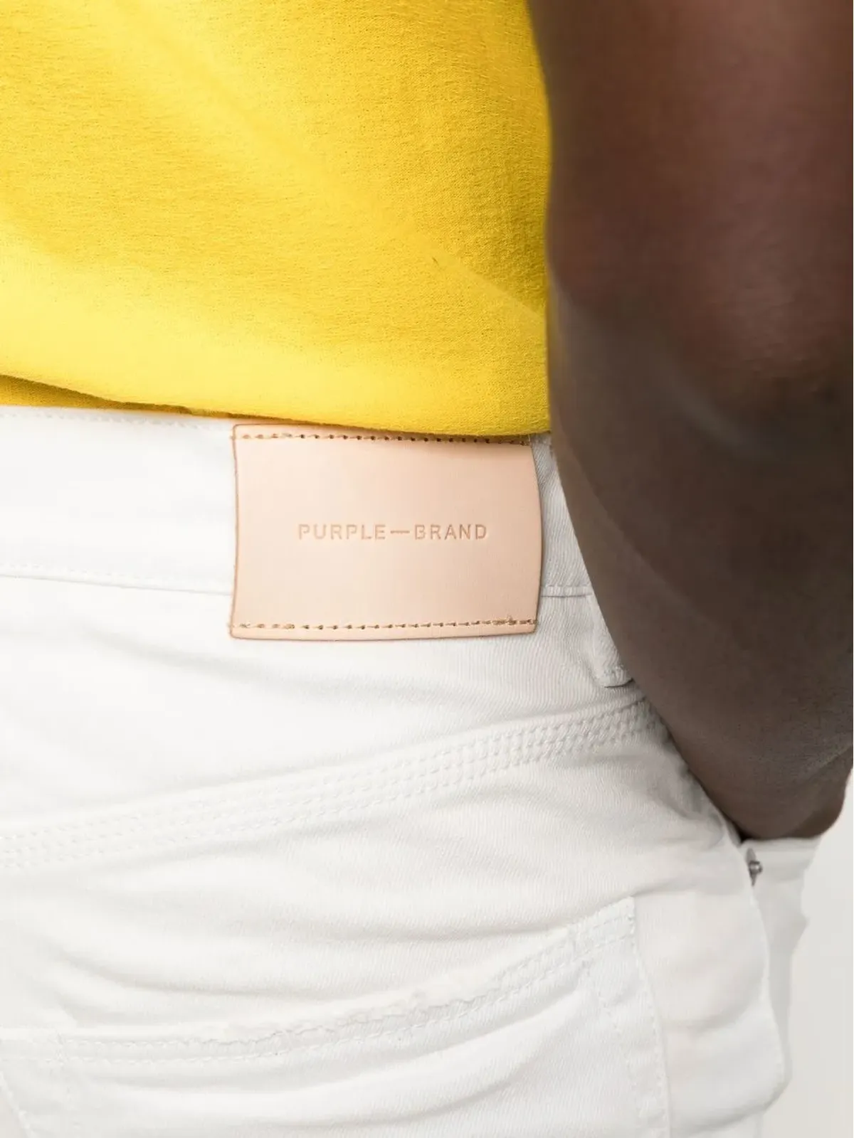 Purple Brand ロゴパッチ・スキニーカットジーンズ - 画像5