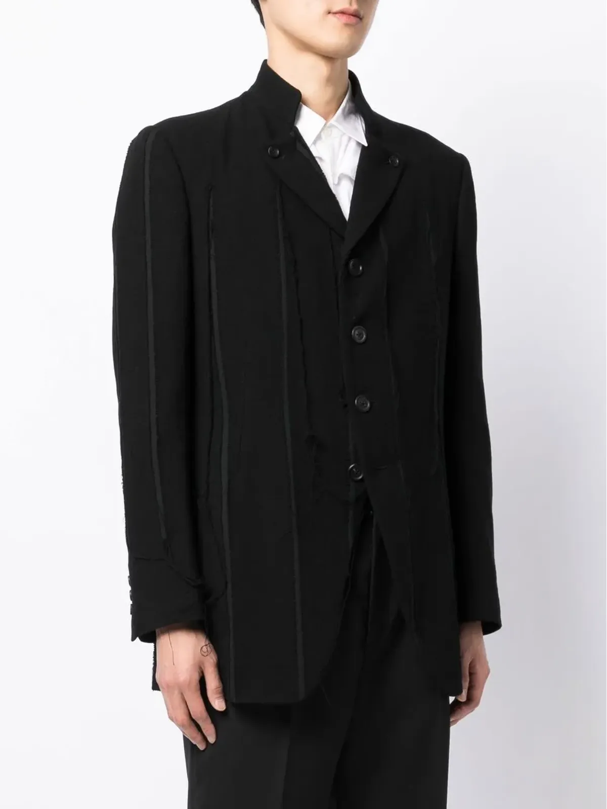 Yohji Yamamoto ボタンアップ長袖ブレザー - 画像3