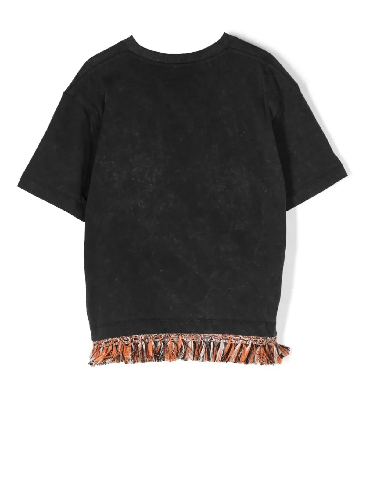 COUNTY OF MILAN KIDS ロゴプリント フリンジトリム Tシャツ - 画像2