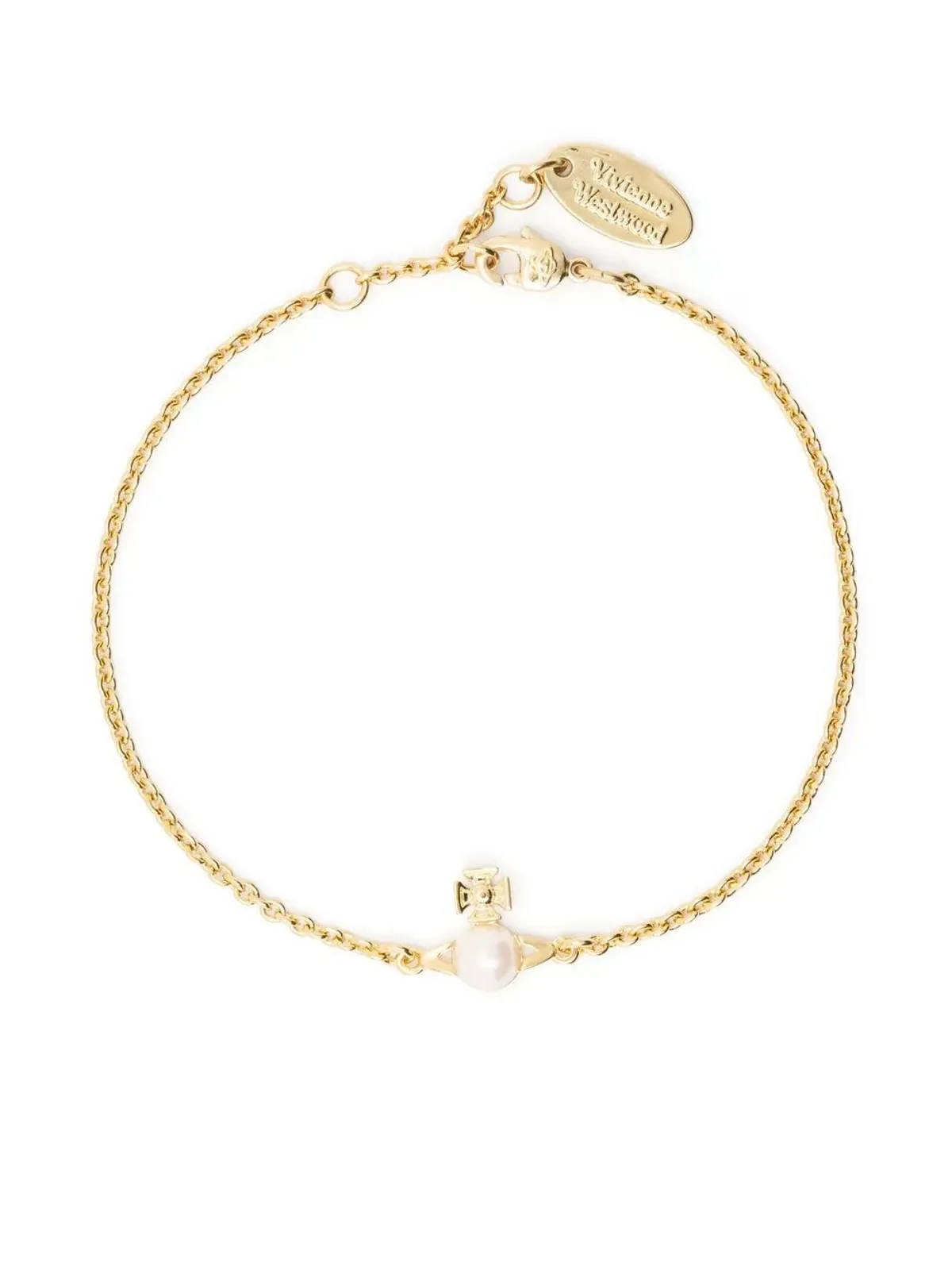 Vivienne Westwood オーブモチーフチェーンブレスレット（ゴールド） - 画像1