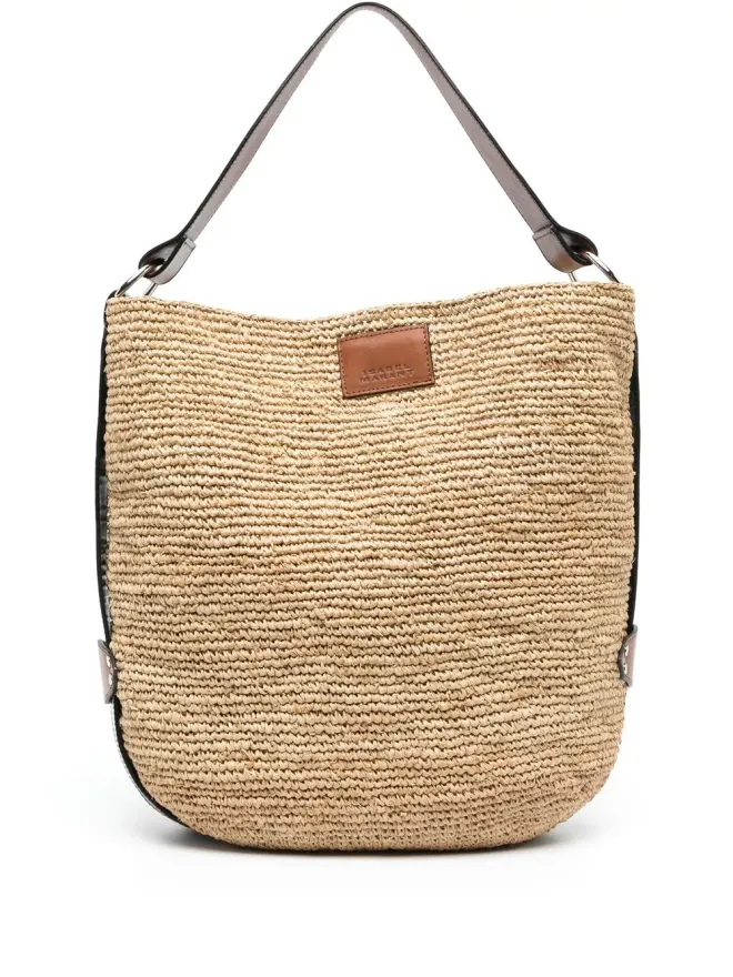 Isabel Marant ISABEL MARANT Bayia ラフィア トートバッグ（ベージュ系）の商品画像