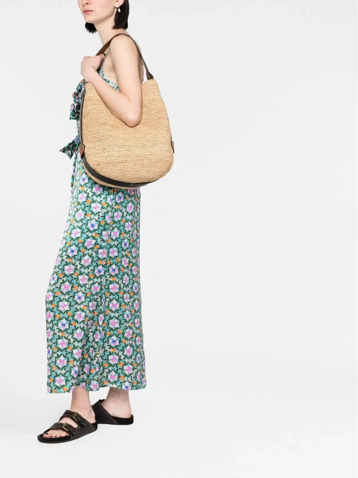 ISABEL MARANT Bayia ラフィア トートバッグ（ベージュ系） - 画像2