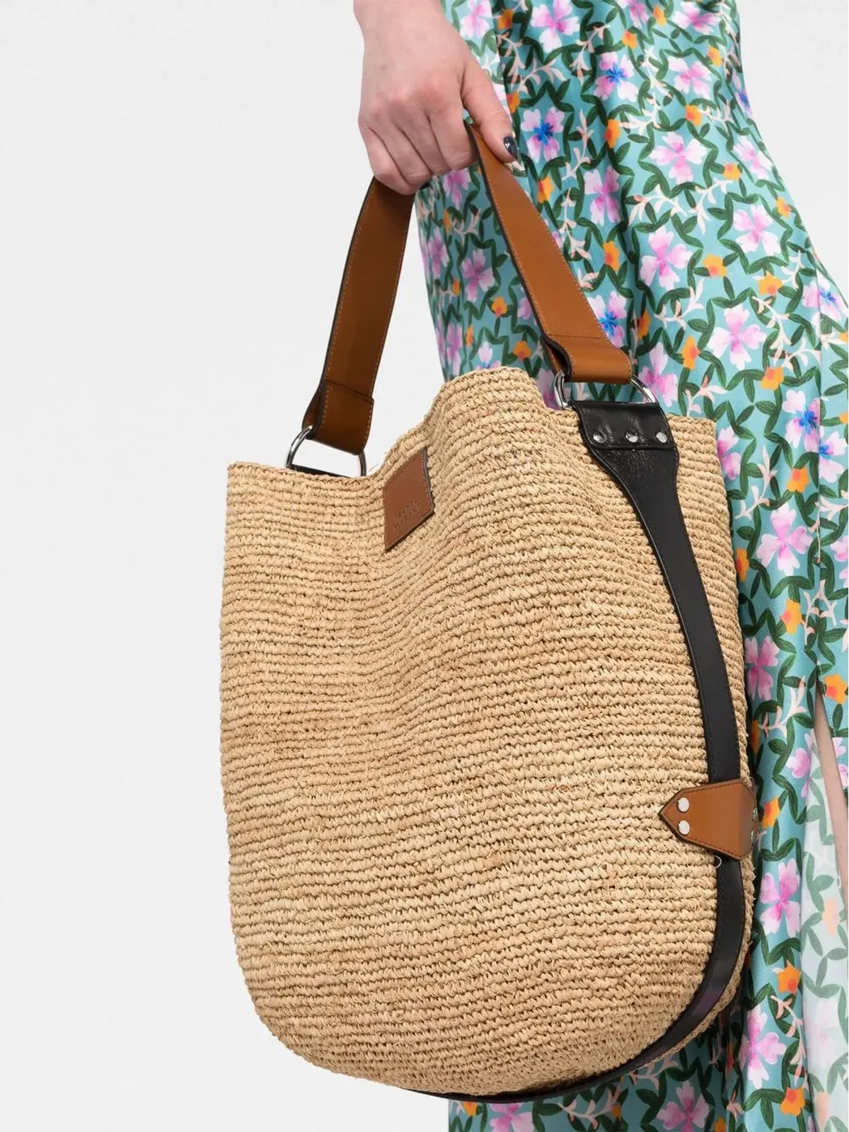 ISABEL MARANT Bayia ラフィア トートバッグ（ベージュ系） - 画像3