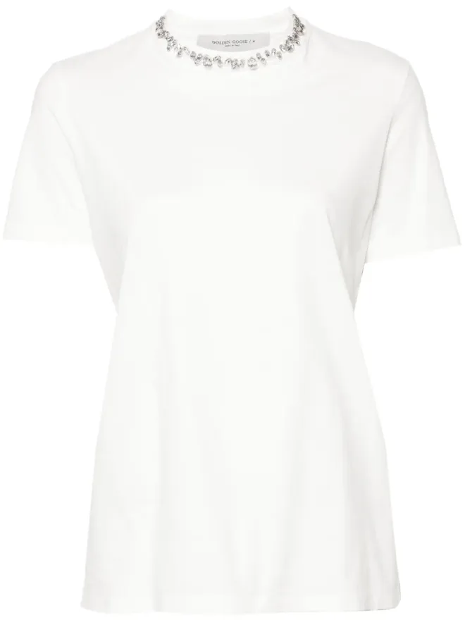 Golden Goose Golden Goose カボションクリスタル付きコットンTシャツの商品画像