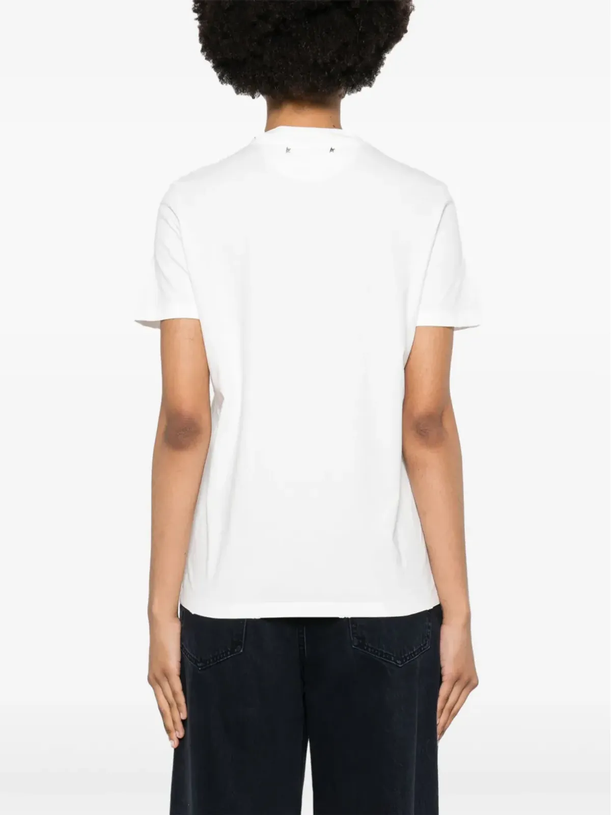 Golden Goose カボションクリスタル付きコットンTシャツ - 画像4