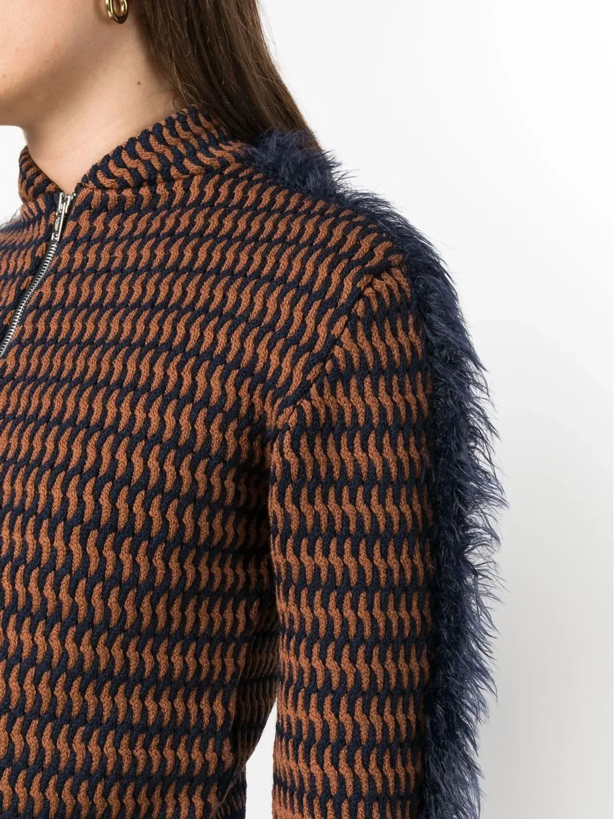 Durazzi Milano クロップド柄ジャカードジャケット - 画像5
