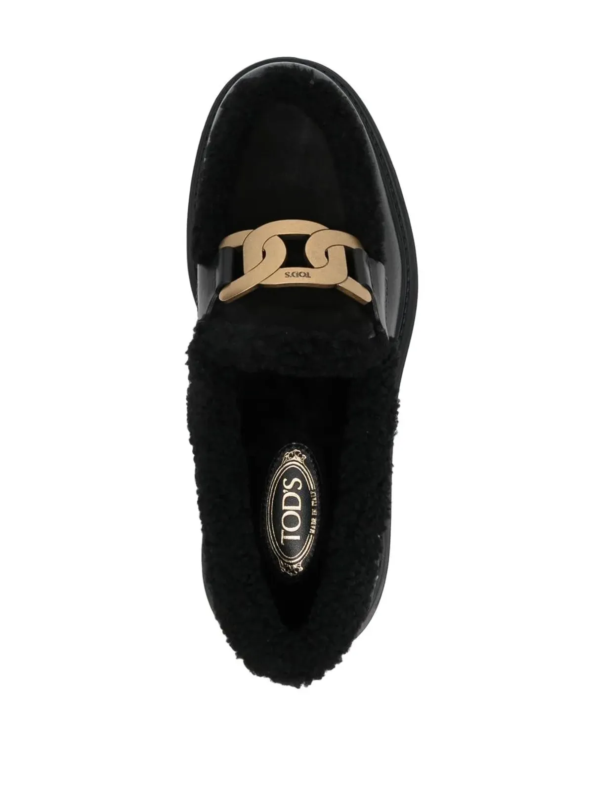 Tod's シアーリングライニング付き チャンクローファー - ブラック - 画像4