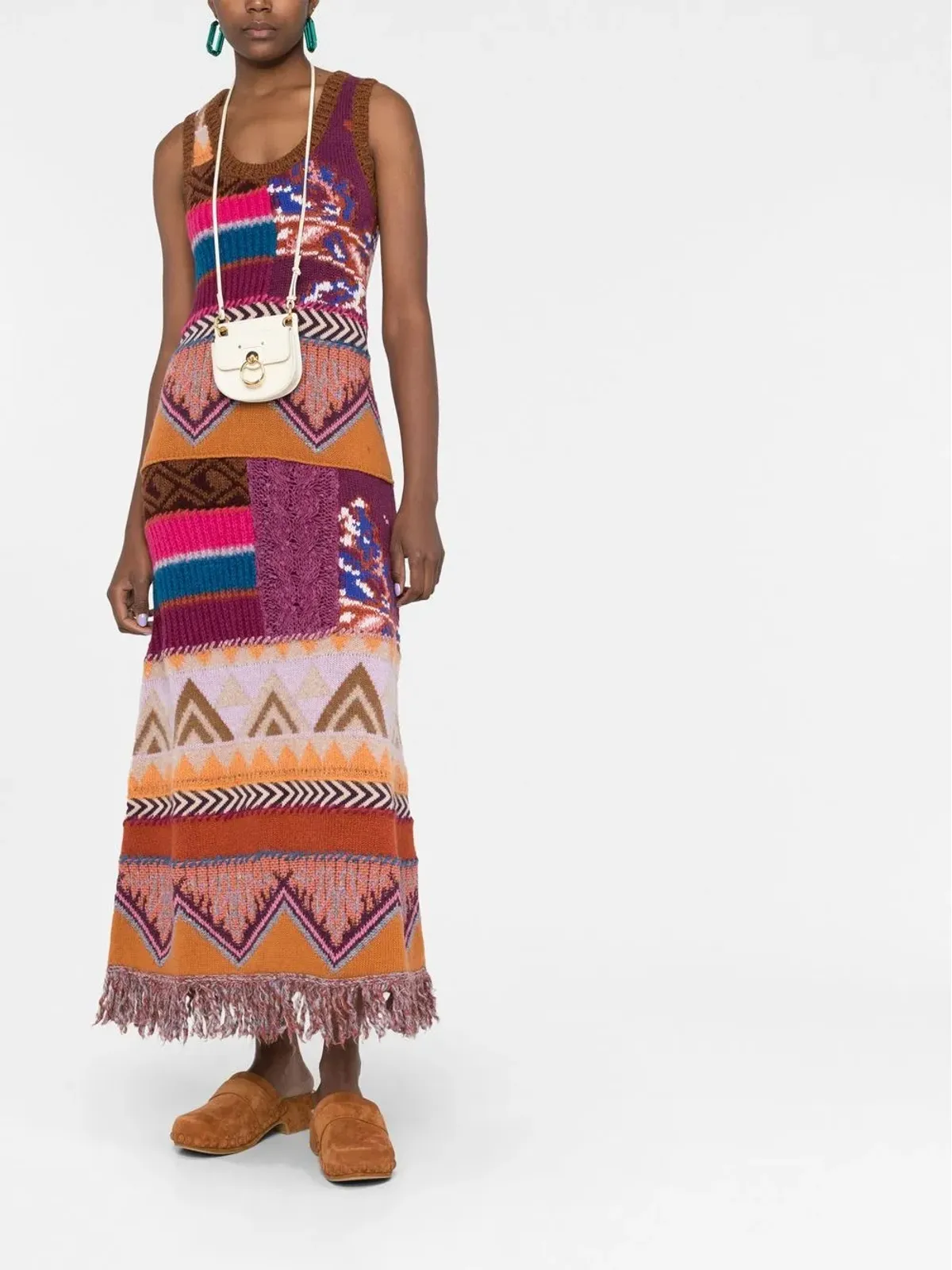 ETRO インターシャ編み ロングドレス - 画像2