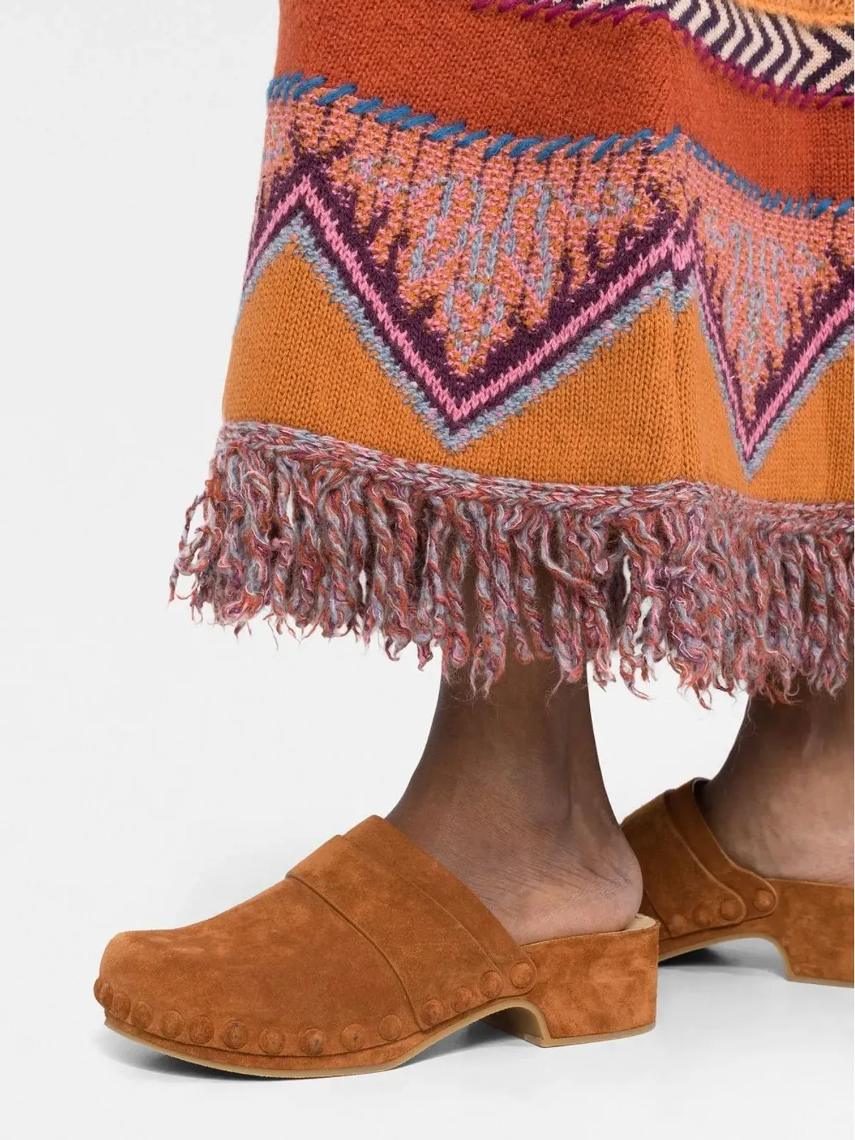 ETRO インターシャ編み ロングドレス - 画像3