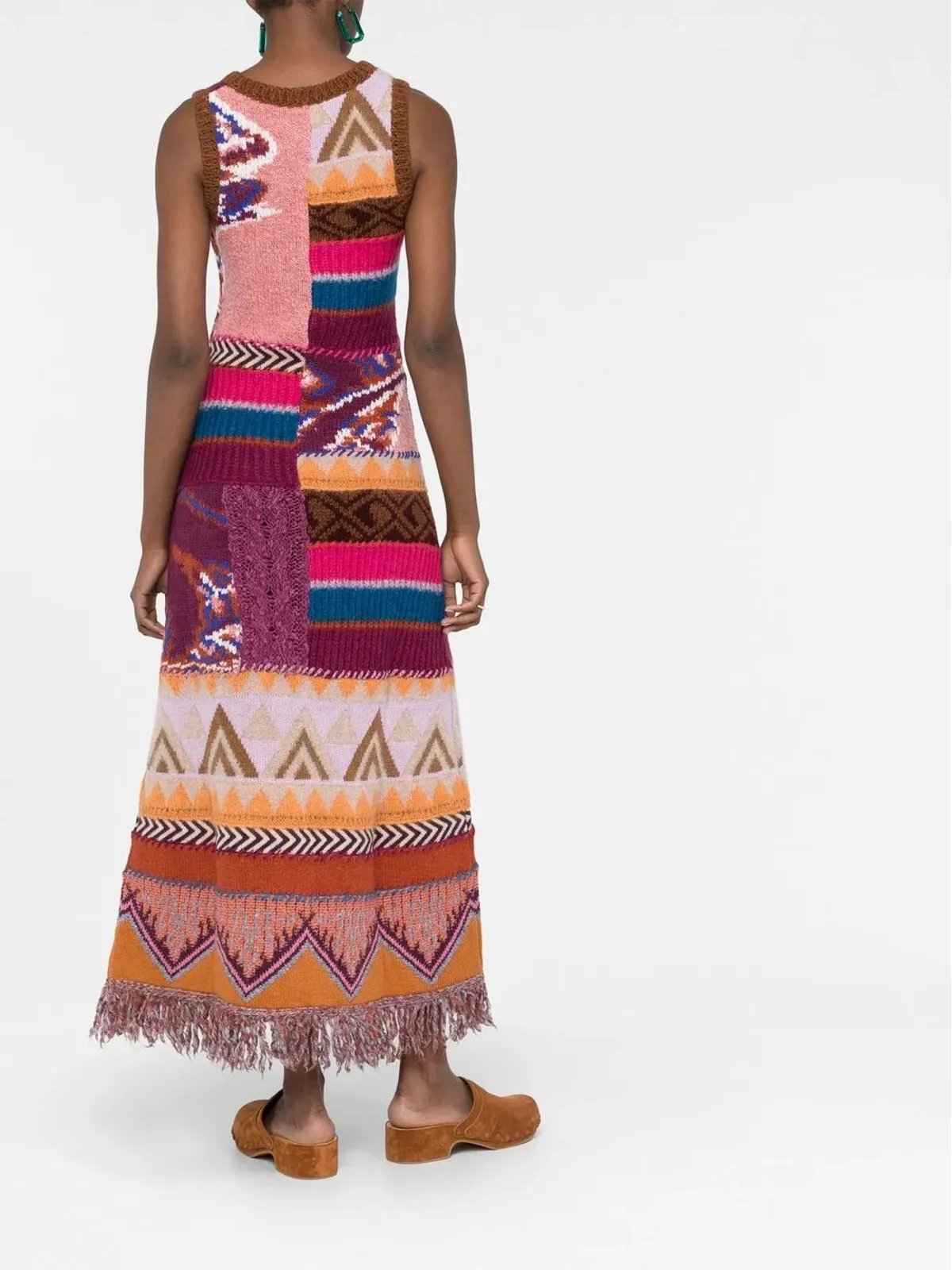 ETRO インターシャ編み ロングドレス - 画像4