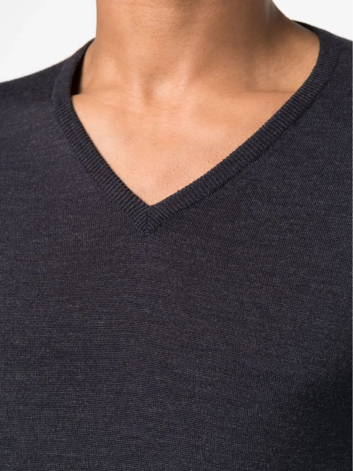 John Smedley V-neck 長袖ニットセーター - グレー - 画像5