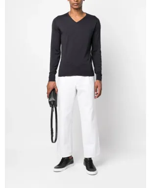 John Smedley V-neck 長袖ニットセーター - グレー - サムネイル2