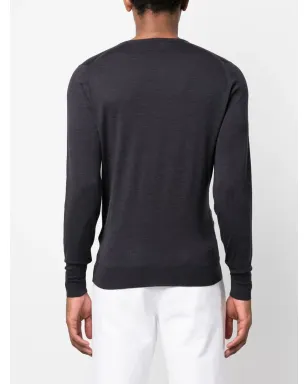 John Smedley V-neck 長袖ニットセーター - グレー - サムネイル4