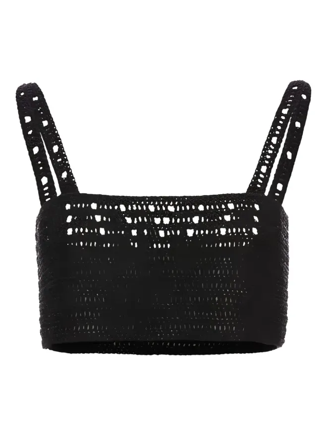 Magda Butrym Magda Butrym クロシェット クロップトップ - ブラックの商品画像