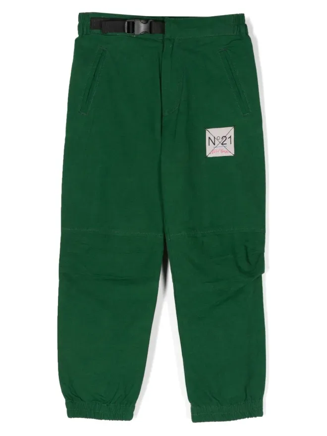 Nº21 Kids Nº21 Kids ロゴパッチカーゴパンツの商品画像