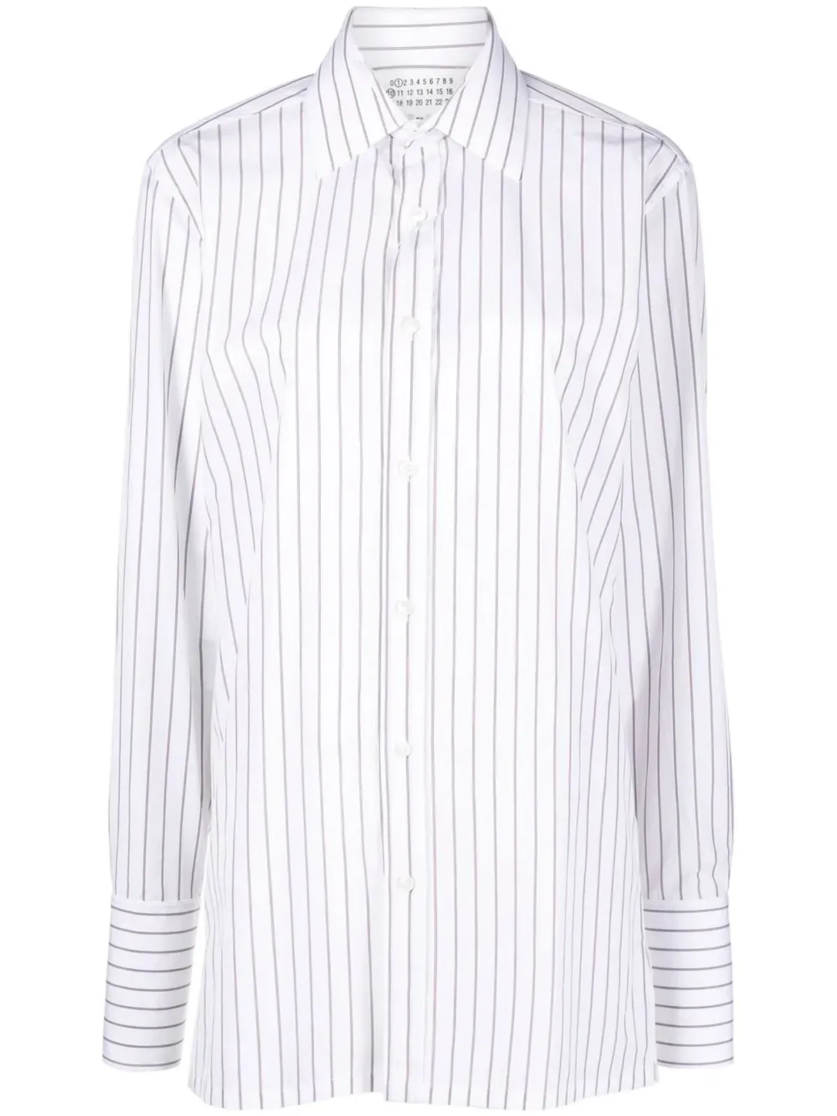 Maison Margiela 長袖ピンストライプ柄シャツ - 画像1