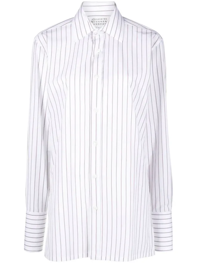 Maison Margiela Maison Margiela 長袖ピンストライプ柄シャツの商品画像