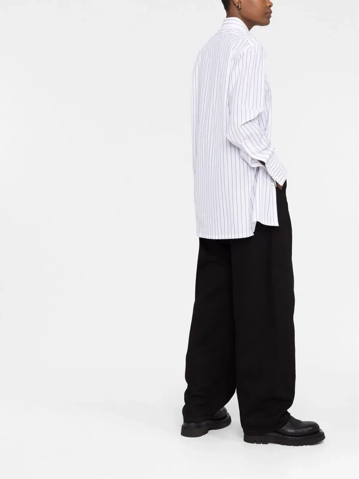 Maison Margiela 長袖ピンストライプ柄シャツ - 画像4