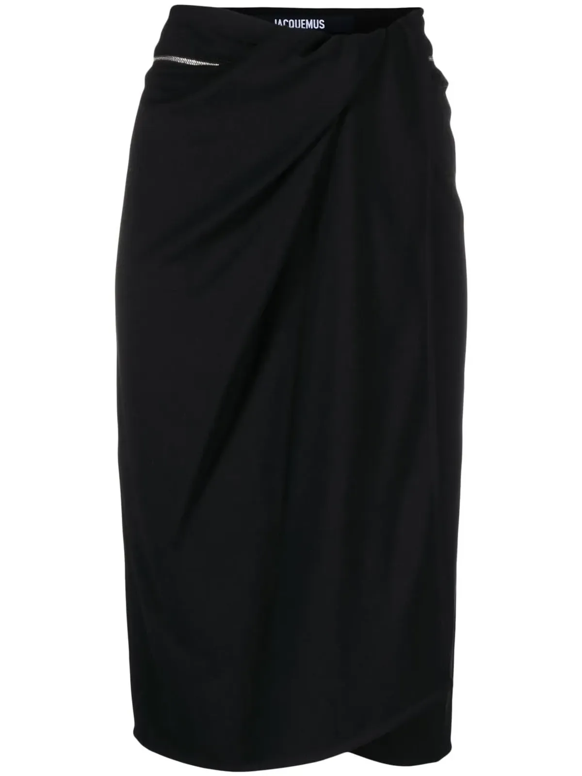 Jacquemus Bodri gathered midi skirt - Black - 画像1