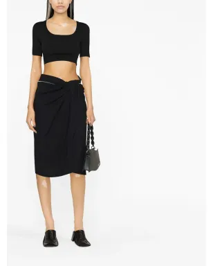 Jacquemus Bodri gathered midi skirt - Black - サムネイル2