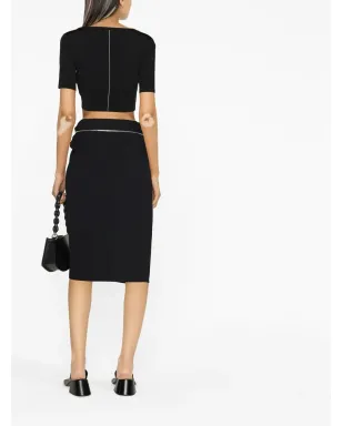 Jacquemus Bodri gathered midi skirt - Black - サムネイル4