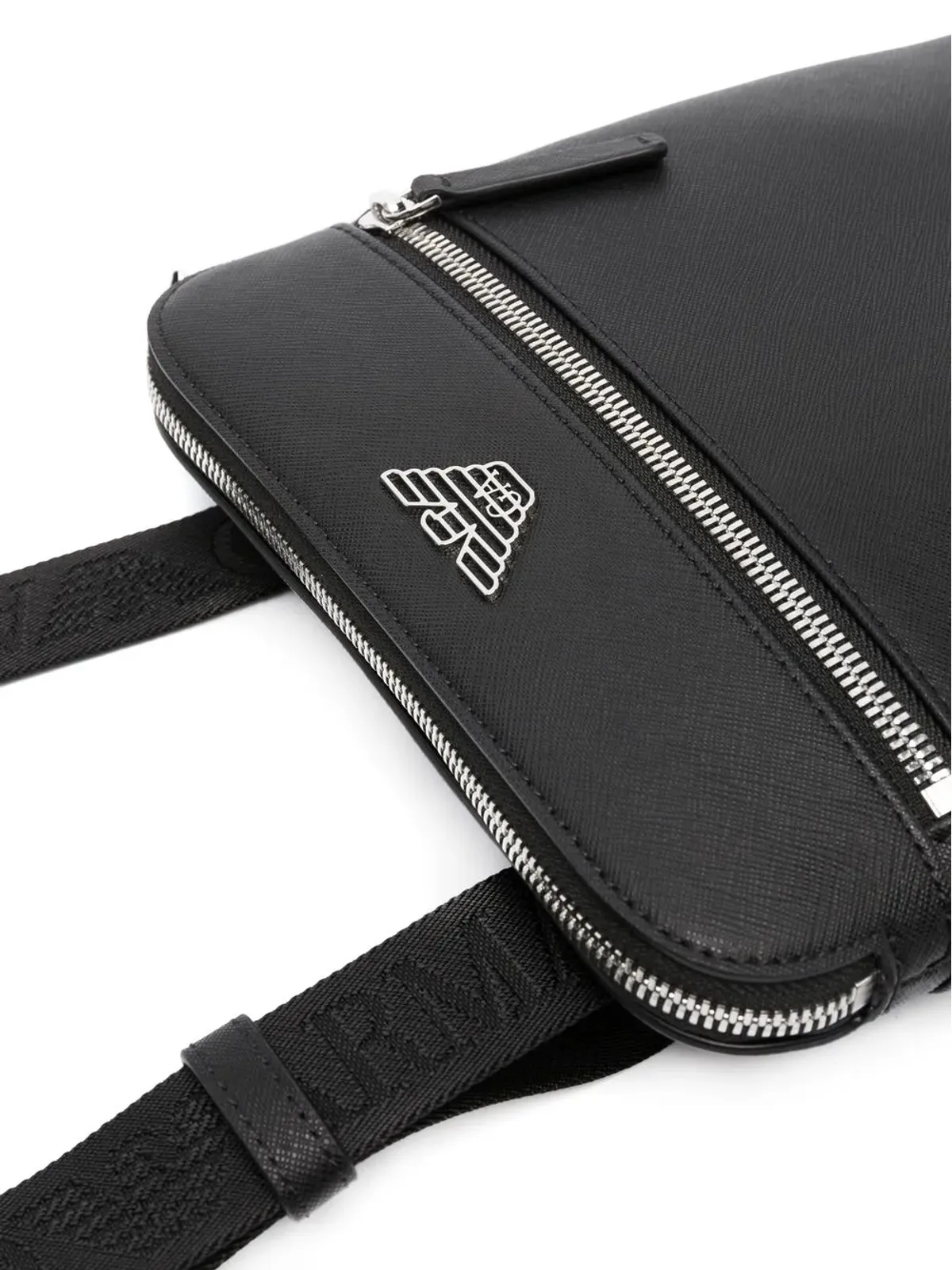 Emporio Armani フェイクレザー メッセンジャーバッグ - 画像4
