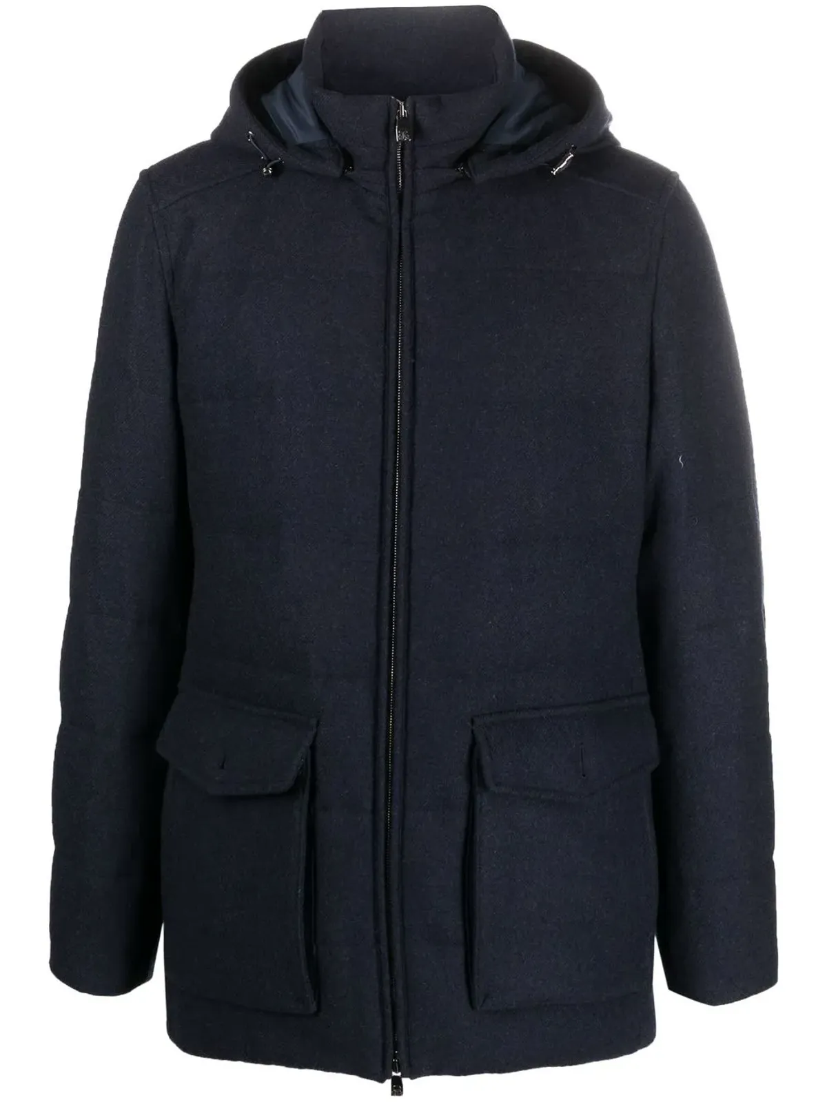 Corneliani カーゴポケット付きカシミア混紡パデッドジャケット - 画像1