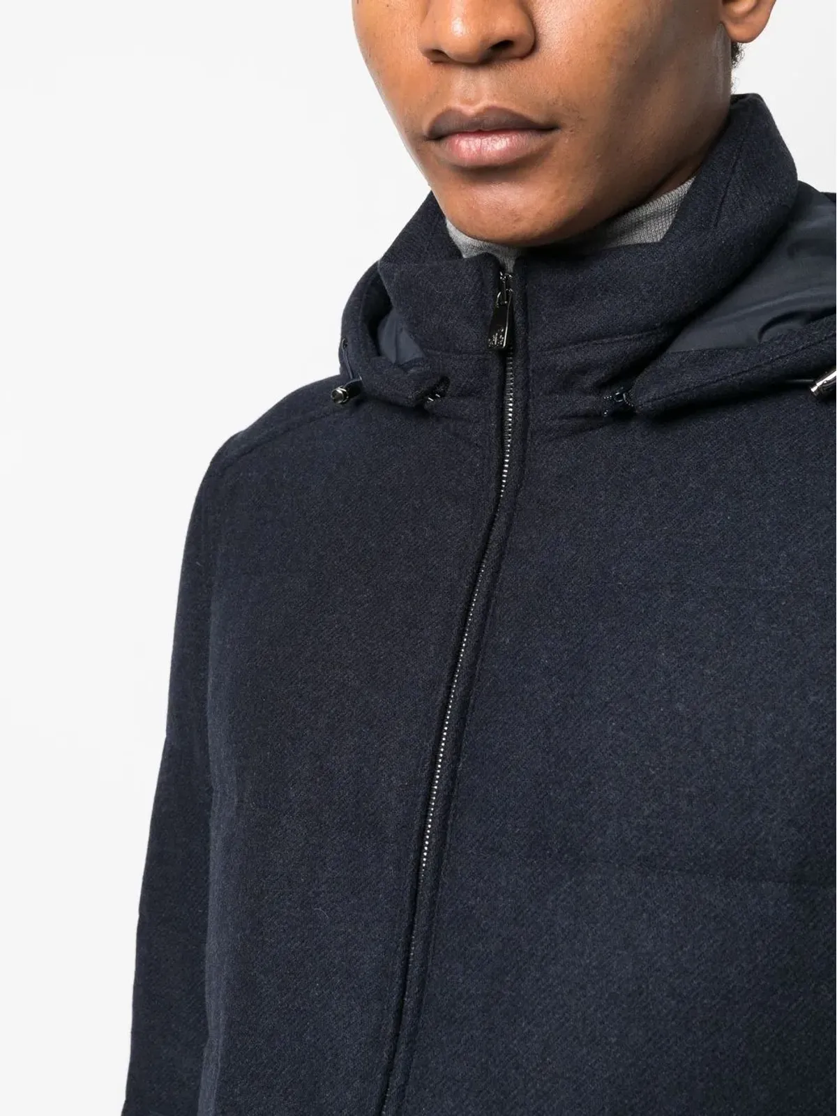 Corneliani カーゴポケット付きカシミア混紡パデッドジャケット - 画像5