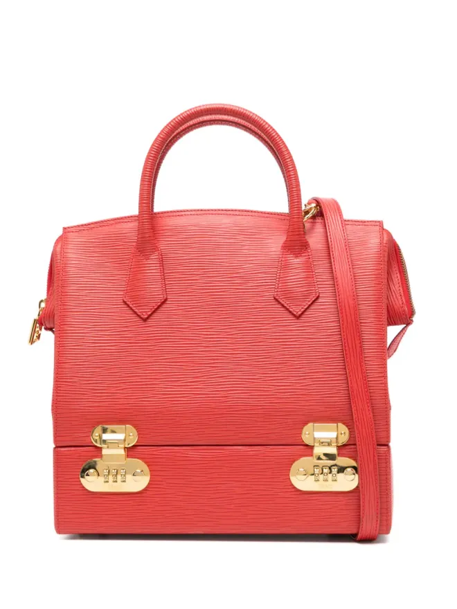 Fendi Pre-Owned Fendi Pre-Owned 90年代エピレザー トップハンドル クロスボディ ヴァニティ・トレインケース - レッドの商品画像