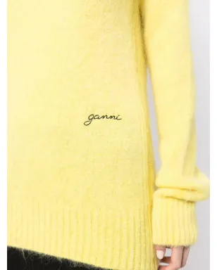 GANNI ロゴ刺繍入りクルーネックセーター - サムネイル5