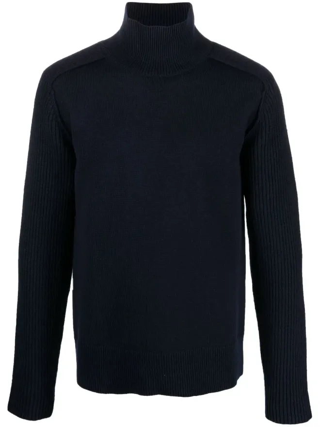 Jil Sander Jil Sander high-neck wool jumper - Blueの商品画像